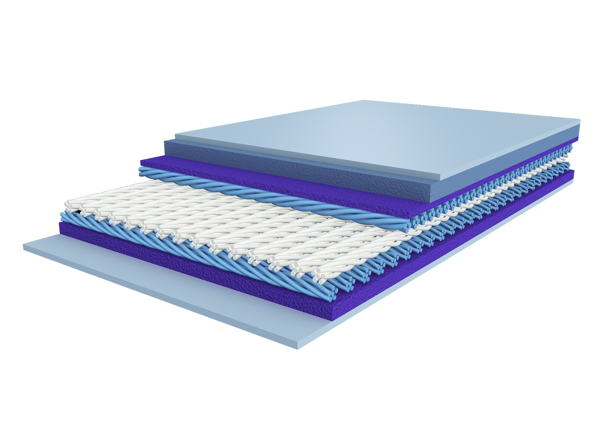 Illustrative press felt base fabric and fiber batt construction for specialty paper applications